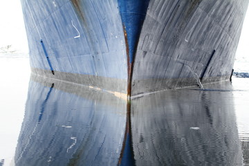 Antarctic ship reflection