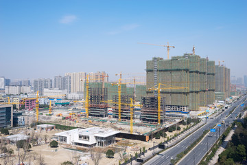construction site in modern city