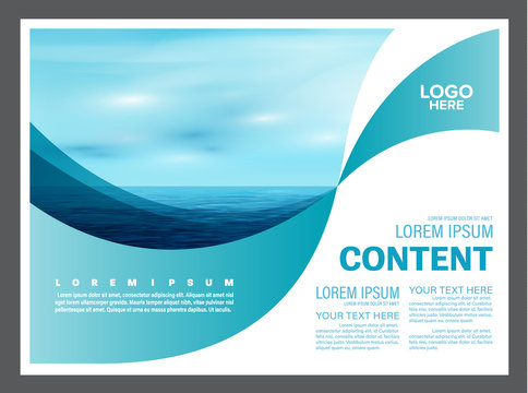 Summer Sea and blue sky presentation layout design template background for tourism travel business. illustration vector artwork.