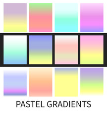 Fototapeta premium Set of pale gradients