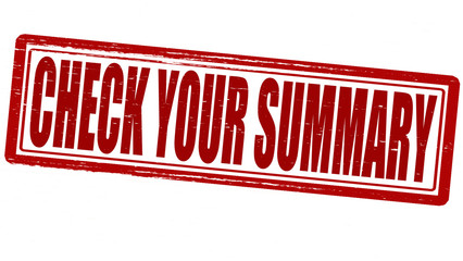 Check your summary