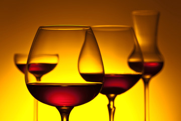 Glasses of brandy