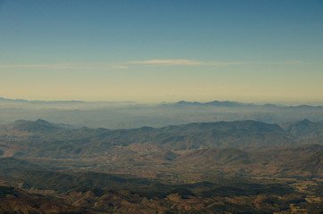Fototapeta na wymiar brown mountain in landscape view