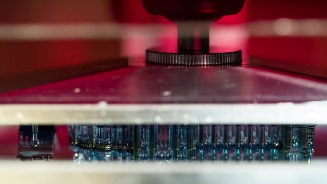 Time lapse of resin laser 3d printer