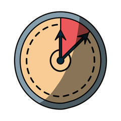 isolated round clock icon vector illustration graphic design