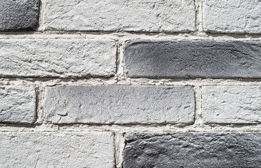 New gray bricks wall closeup