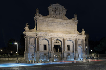 Obraz premium Fountain Paola. Rome Night View.