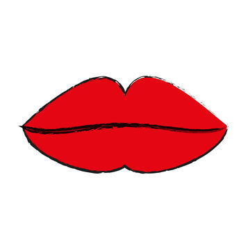 isolated lips icon image