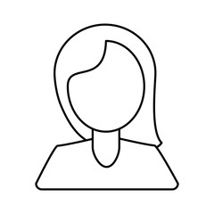 head of faceless woman icon image vector illustration design