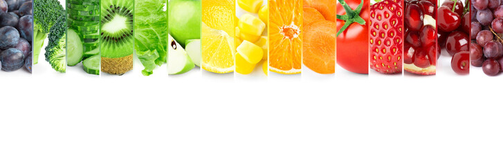 Naklejka na ściany i meble Color fruits and vegetables