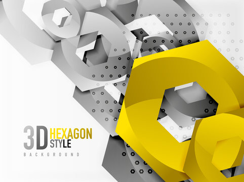 Vector 3d hexagon background