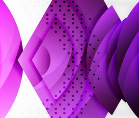 Swirl and wave 3d effect objects, abstract template vector design