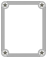 Grey striped frame with stars U.S. flag is a symbol