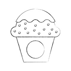 cup cake sweet icon vector illustration design