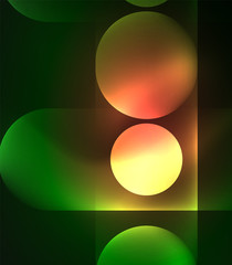 Vector glowing geometric shapes background