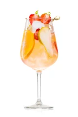 Poster cocktail Sangria in wine glass © smspsy