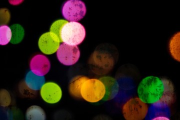 Bokeh Glitter Circles with Rusting Background