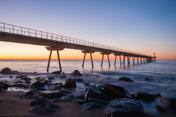Sunrise in Badalona, Barcelona, Spain