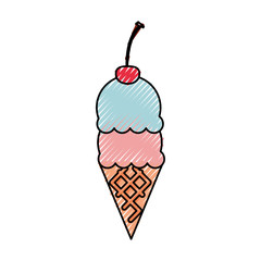 delicious ice cream isolated icon vector illustration design