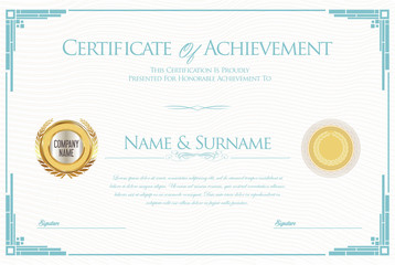 Certificate or diploma retro design collection
