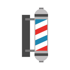 barbershop label with stripes vector illustration design