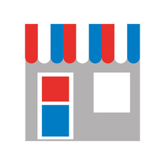 barbershop building front icon vector illustration design