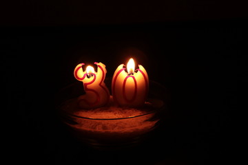 candles number 30