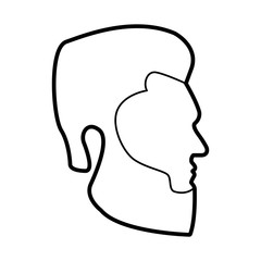 hair hipster style model vector illustration design