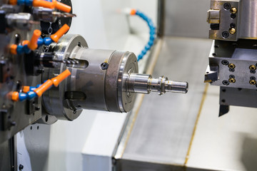 machining automotive part by cnc turning machine
