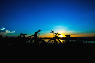 Obraz na płótnie Canvas Sunset nature background.