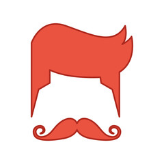 hair hipster style model vector illustration design