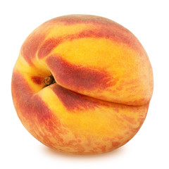 Peach isolated on white. Full depth of field.