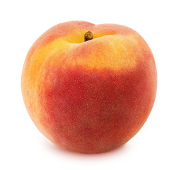 Peach isolated on white. Full depth of field.