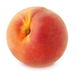 Peach isolated on white. Full depth of field.