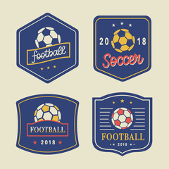 Fototapeta premium Vector Football Logo Template Set