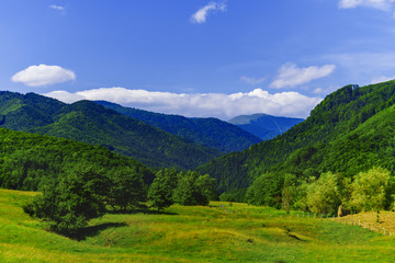 Fototapeta na wymiar Beautiful mountain landscape in Carpathian mountains