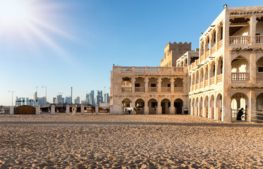 Der Pferdemarkt am Souq Waqif in Doha, Katar 