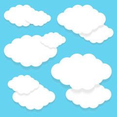 Obraz premium Image of white clouds on a blue background