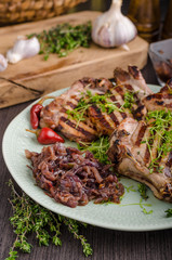 Grilled pork chops