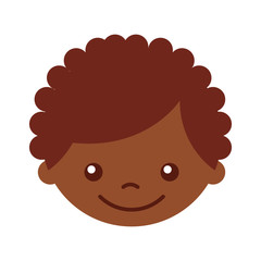 cute african boy character icon vector illustration design