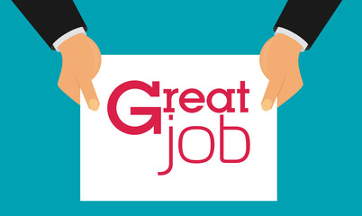 Great Job. Vector flat illustration
