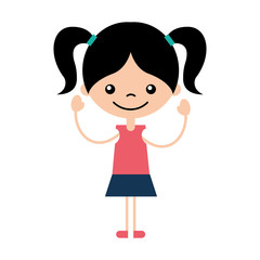 cute girl character icon vector illustration design