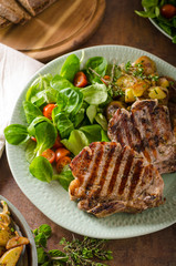 Grilled pork chops