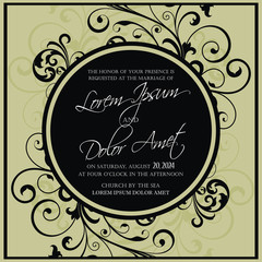 Wedding invitation and save the date cards