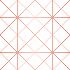 Geometric pattern consisting of lines. Trendy Copper Metallic look.