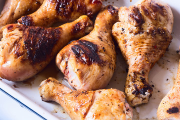 Grilled chicken drumsticks