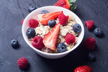 Healthy breakfast in bowl