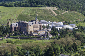 monastry Kloster Kalvarienberg ahrtal germany from above