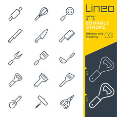 Lineo Editable Stroke - Kitchen and Cooking line icons
Vector Icons - Adjust stroke weight - Expand to any size - Change to any colour