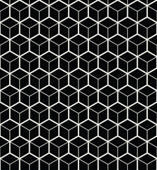 hexagon geometric line grid pattern vector background